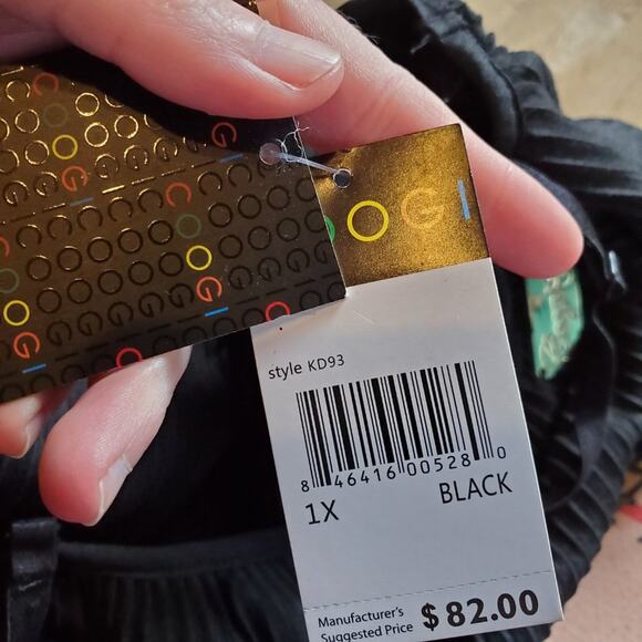 Coogi Black Ruffle Sleeveless Maxi Dress Women's Size 1X NWT - Picture 5 of 9